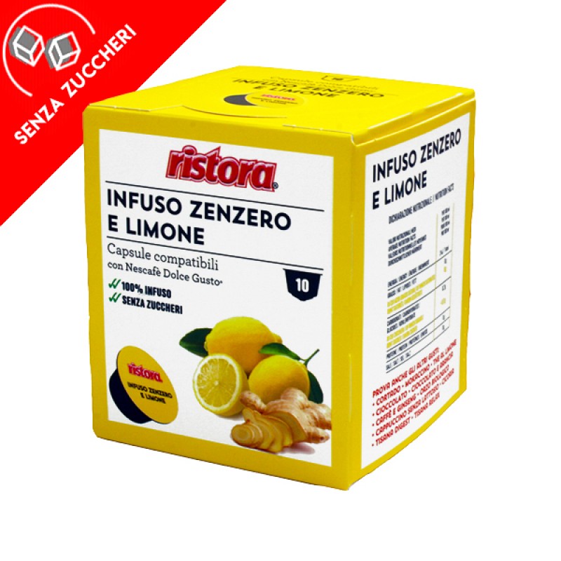 10 capsule Infuso zenzero e limone Ristora compatibile ...