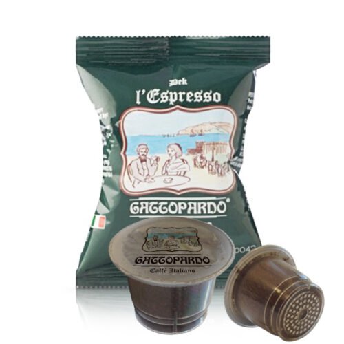 100 capsule caffè Gattopardo gusto Decaffeinato compatibili Nespresso