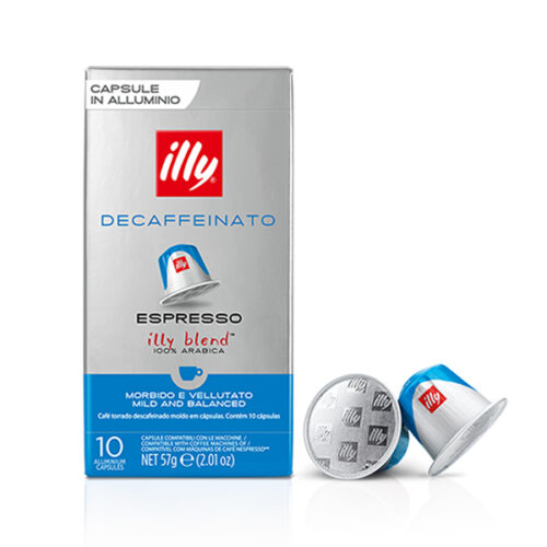 10 capsule caffè Illy espresso DECAFFEINATO compatibile Nespresso