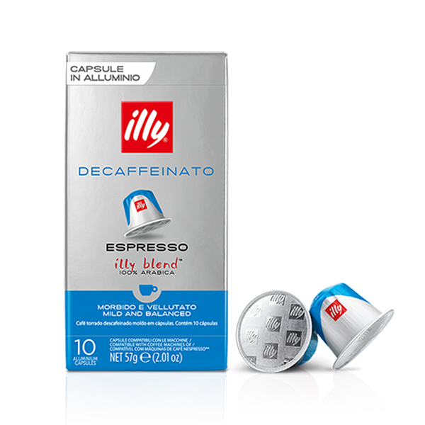 10 capsule caffè Illy espresso DECAFFEINATO compatibile Nespresso