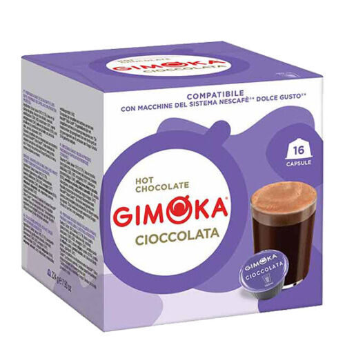 16 Capsule Cioccolata gimoka puro aroma compatibili Nescafè Dolcegusto