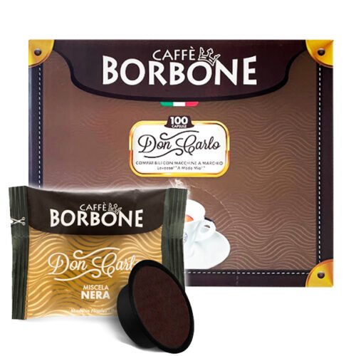 Schachtel mit 100 Kapseln Don Carlo Caffè Borbone Black Blend