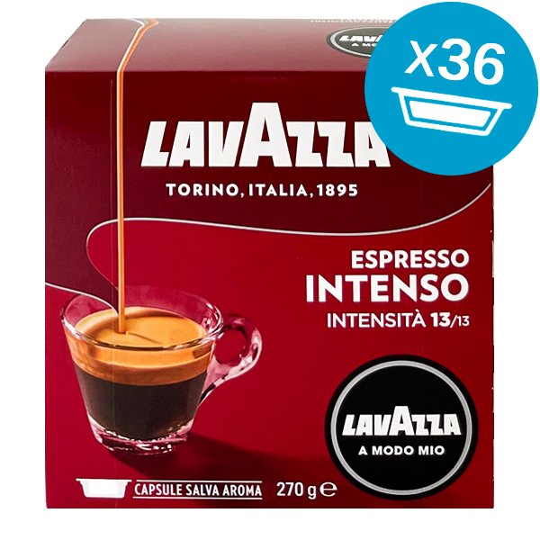 36 cialde LavAzza A Modo Mio INTENSO nuova confezione da 36 capsule