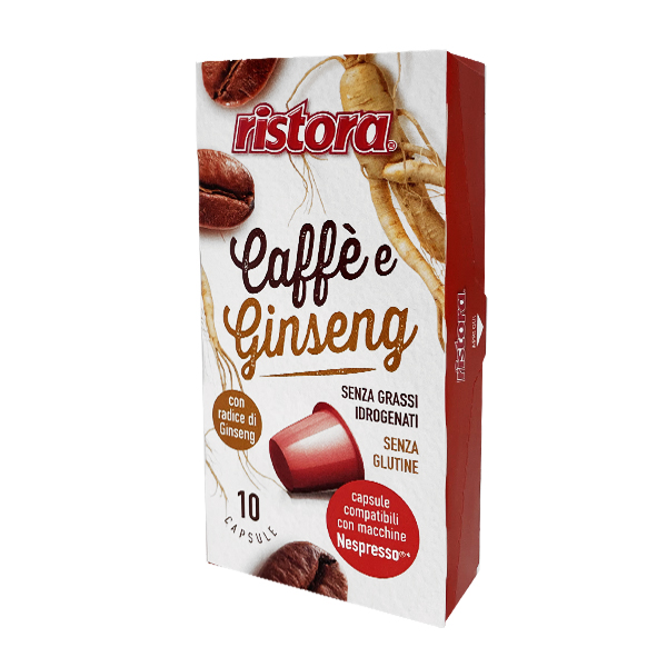 10 capsule Caffè Ginseng RISTORA compatibile Nespresso