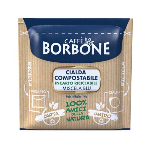 borbone blu carta cialda incarto riciclabile