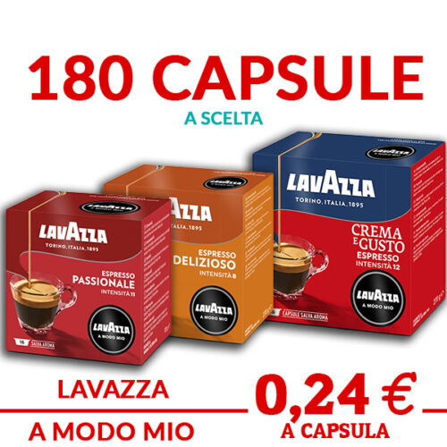 360 capsules in 10 packs of 36 chosen from the best Lavazza qualities for the A MODO MIO machine with free shipping, promos and offers on cialdeweb.it