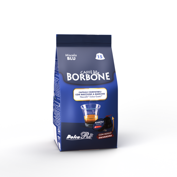 90 capsule caffè BORBONE BLU Compatibile Dolce Gusto