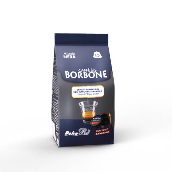 90 capsule caffè BORBONE NERA Compatibile Dolce Gusto
