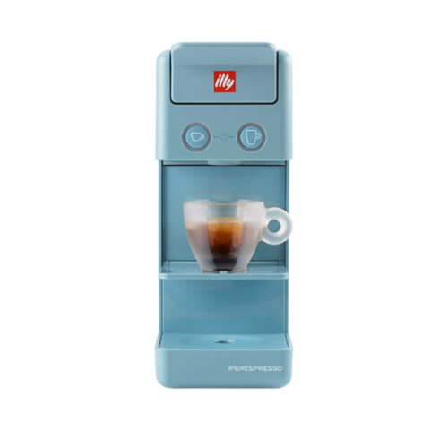 Illy Iperespresso Y3 hellblaue Kaffeemaschine