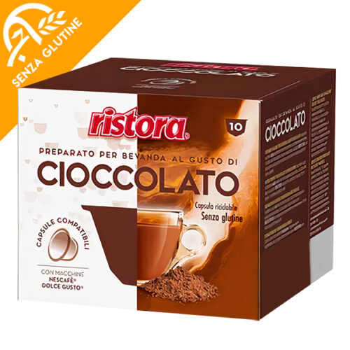 10 capsules Ristora Chocolate compatibles Dolce Gusto sur cialdeweb.it