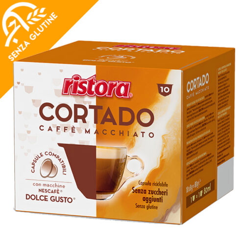 10 cápsulas Dolce Gusto compatibles con Cortado Ristora en cialdeweb.it