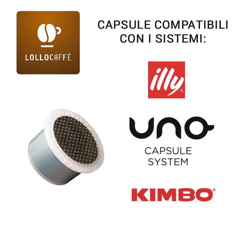 Lollo Caffè miscela NERA 200 capsule compatibili Illy Uno System®