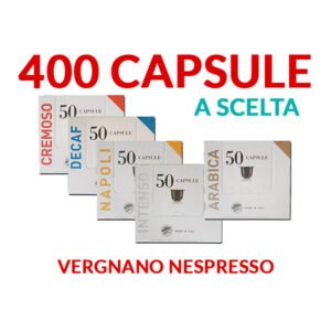 400 capsule A SCELTA caffè VERGNANO Compatibile Nespresso - TRASPORTO GRATUITO