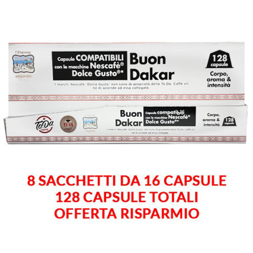 Promo 128 Capsule Gattopardo Dakar Compatibili Dolcegusto