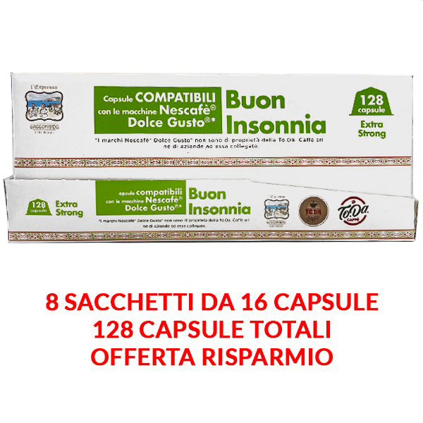 Gattopardo Insonnia compatibili Dolce Gusto 128 capsule
