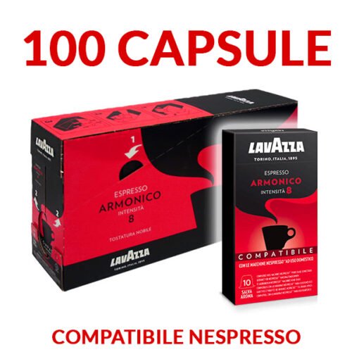 100 capsule caffè Lavazza Armonico compatibili Nespresso