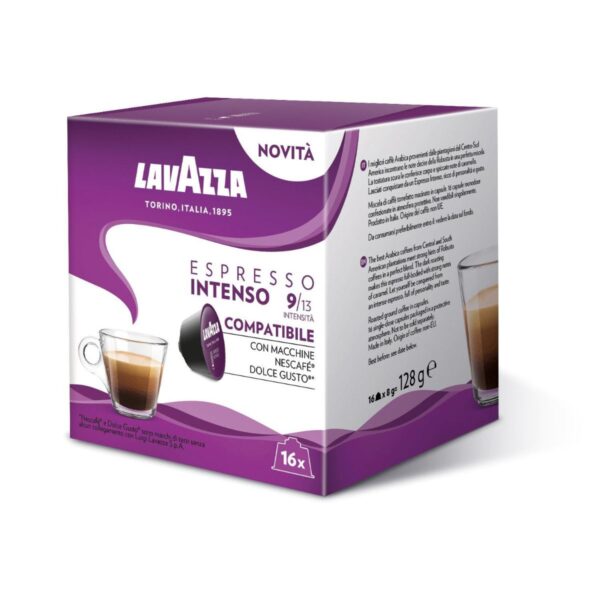 16 capsules Lavazza Espresso Intenso compatibles Dolce Gusto