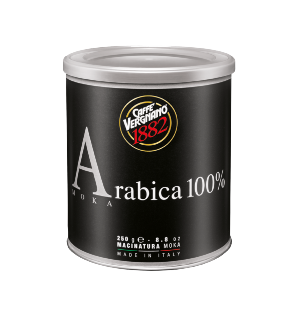 Caffè macinato confezione latta VERGNANO confezione da 250gr ARABICA MOKA