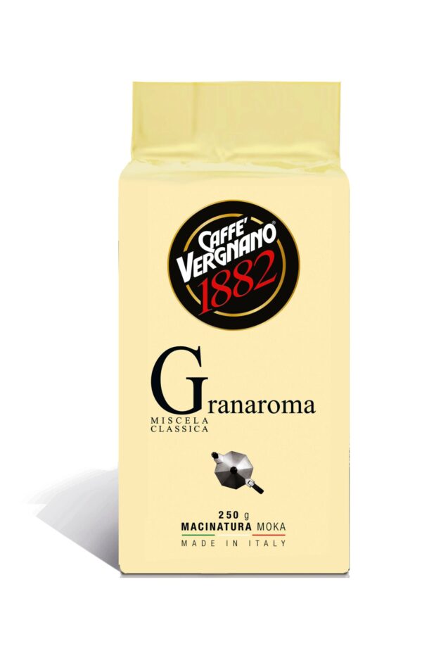 Caffè macinato VERGNANO confezione da 250gr GRANAROMA