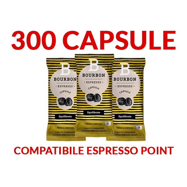 300 Capsule caffè Bourbon EQUILIBRATO Espresso Point SPEDIZIONE INCLUSA