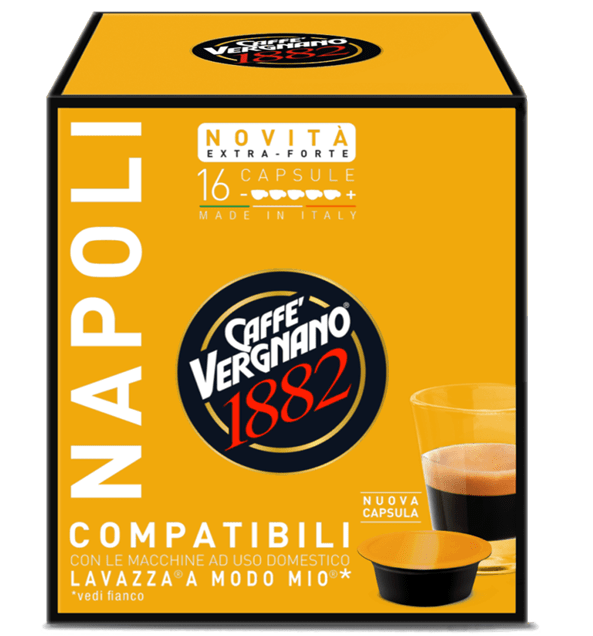 16 capsule Vergnano Napoli Compatibile A Modo Mio - immagine 3