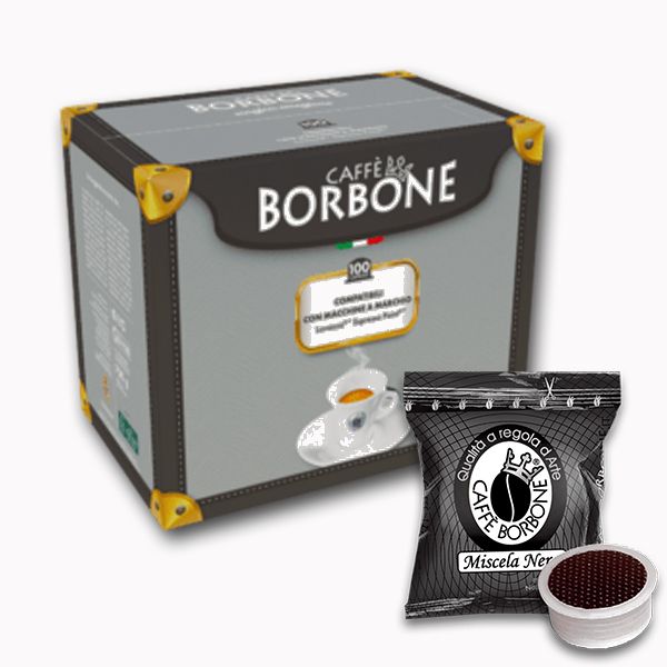100 capsule caffè Borbone misscela Nera compatibili Espresso Point