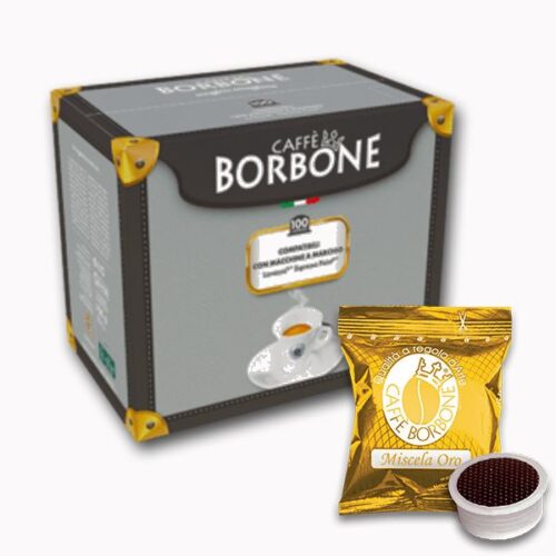 100 GOLD blend Borbone coffee capsules compatible with Espresso Point