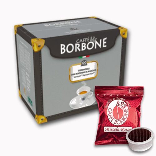 100 Kaffeekapseln der Mischung Borbone Red, kompatibel mit Espresso Point