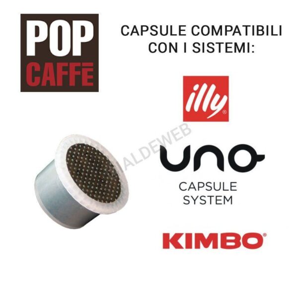 50 capsule Pop Caffè Miscela 4 Decaffeinato compatibile Uno System - immagine 2
