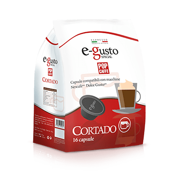 16 capsule Pop Caffè E-GUSTO CORTADO compatibile DOLCE GUSTO