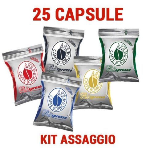 Borbone Respresso compatibile Nespresso 25 capsule kit assaggio miste