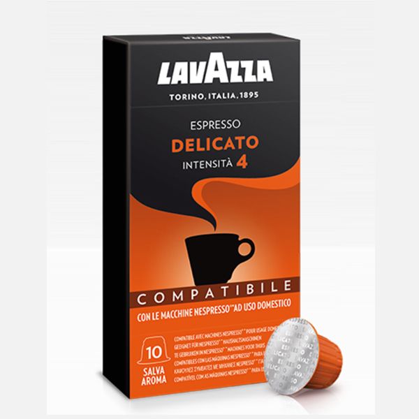 10 capsule caffè Lavazza Delicato compatibile Nespresso