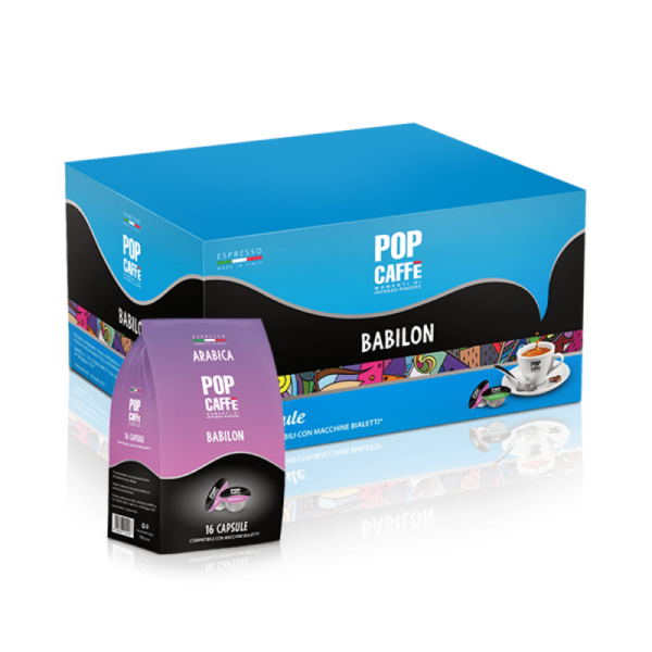 96 capsule POP CAFFE' Babilon ARABICA compatibili BIALETTI