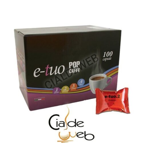 100 capsule Pop Caffè e-tuo 2 Cremoso compatibile Coop - Fiorfiore - Lui