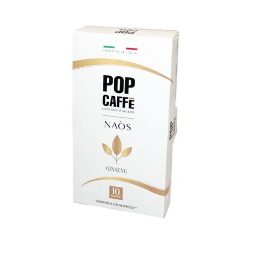 10 Pop Coffee capsules NAOS GINSENG compatible NESPRESSO