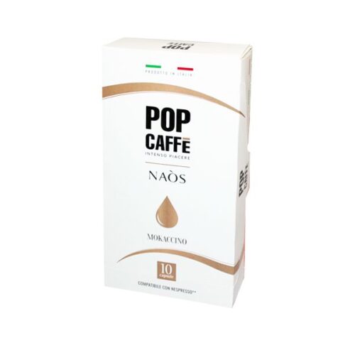 10 capsules Pop Caffè NAOS MOKACCINO compatibles avec NESPRESSO