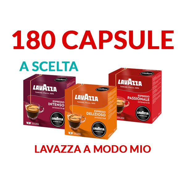 360 capsule in 10 confezioni da 36 a scelta tra le migliori qualità lavazza per la macchinetta A MODO MIO con trasporto gratuito promo ed offerte su cialdeweb.it