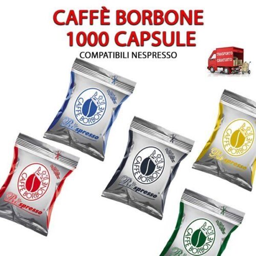 1000 Capsule caffè Borbone Respresso compatibili nespresso