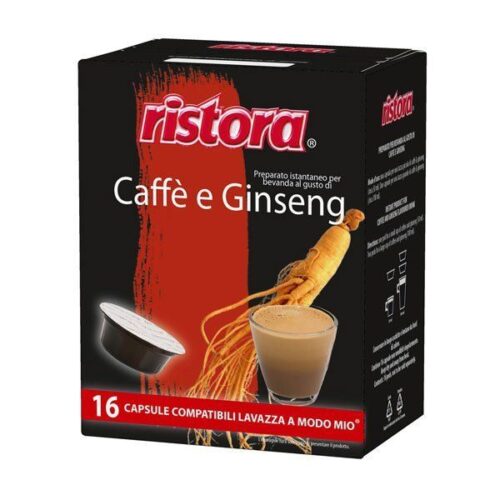 16 Ristora GINSENG-Kapseln kompatibel mit LavAzza A Modo Mio