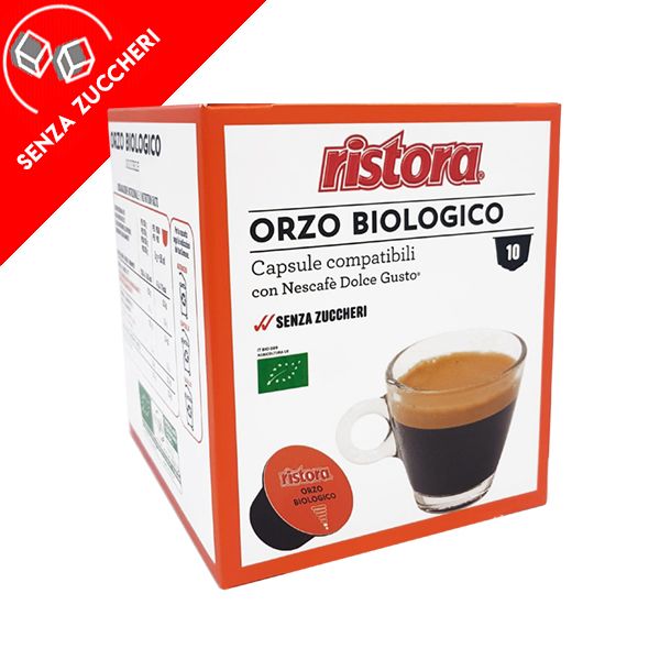 10 capsule Orzo Bio solubile Ristora compatibile Dolce Gusto
