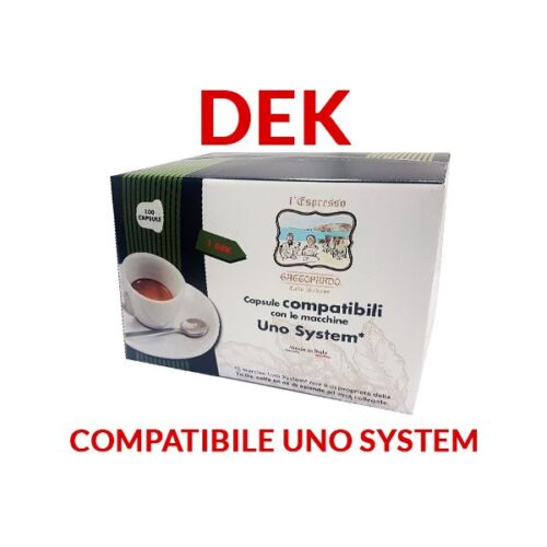 Caffe' Gattopardo Décaféiné Uno System compatible 100 dosettes