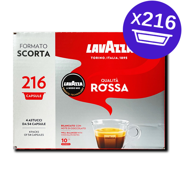 Confezione 216 Capsule Lavazza Qualità Rossa A Modo Mio