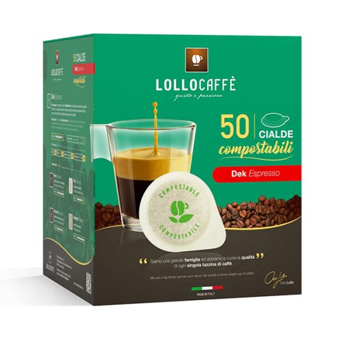 lollo coffee pods in paper decaffeinated paper