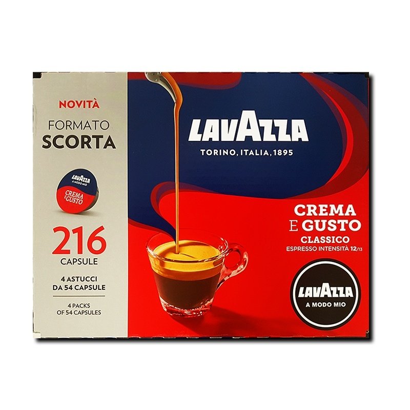 Confezione 216 Capsule Lavazza Qualità Rossa A Modo Mio