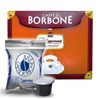 100 de capsule de cafea amestec RESPRESSO BORBONE BLUE compatibil cu sistemele NESPRESSO promo si oferte pe cildeweb.it