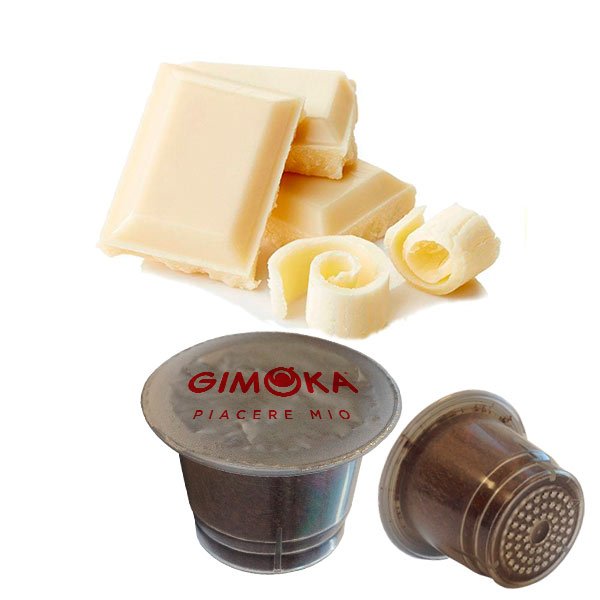 10 capsule GIMOKA gusto CIOCCOLATO BIANCO compatibile Nespresso