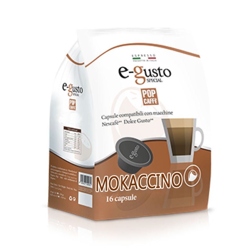 16 capsule Pop Caffè E-GUSTO MOCACCINO compatibile DOLCE GUSTO