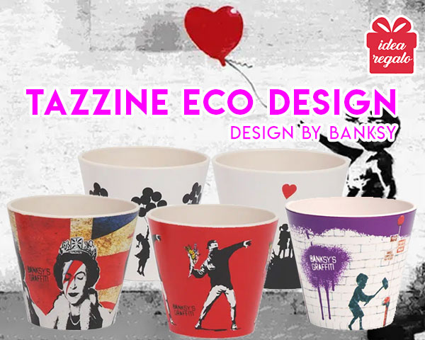 tazzine banksy plastica riciclata design eco