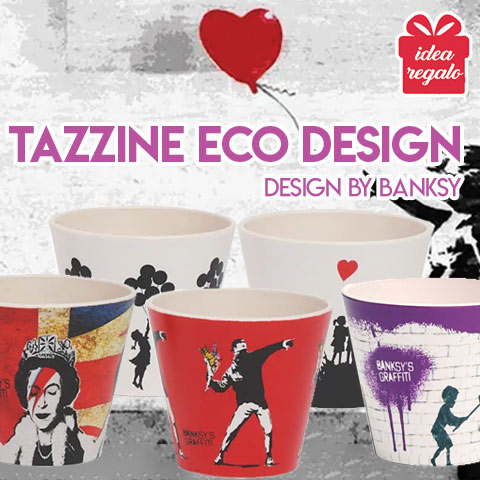 tazzine banksy plastica riciclata design eco