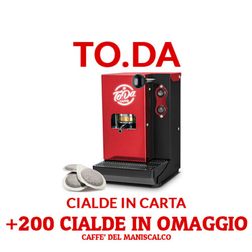 Macchina TO.DA cialde carta ESE 44mm Colore NERA + 200 cialde OMAGGIO